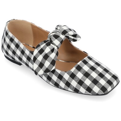 Journee Collection Womens Seralinn Mary Jane Slip On Square Toe Flats