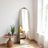 MAYEERTY Full-Length Mirror Wooden Right Angle Arch Gold 67x23x1in with Stand - 3 of 4