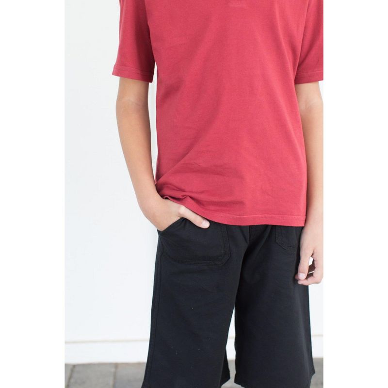 City Threads USA-Made Boys Cotton UPF 50+ Soft 3-Pocket Jersey Shorts, 3 of 6