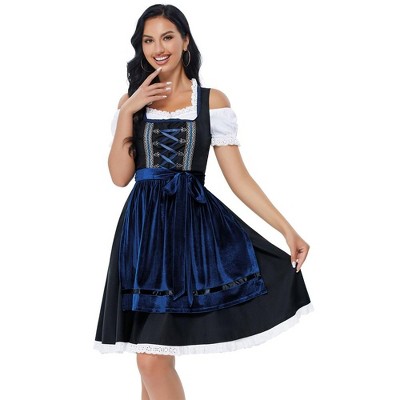 MISSKY Women's Short Sleeve Dress 3 Pieces Dress Costumes for Carnival Halloween