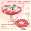 Tangkula 49" Flower Pink Cat Tree w/Flower-shaped Soft Perch Sisal Scratching Posts - 4 of 4