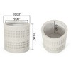 10" x 10"  White flower pot - 2 of 4