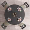 Round Dining Table, 47 Inch Round Dinner Table for 4, Farmhouse Kitchen Table with Wooden Pedestal Base for Home Dining Room, Living Room, No Chairs - 4 of 4