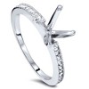 Pompeii3 1/10 Ct Diamond Engagement Semi Mount Ring 14K White Gold - 2 of 4