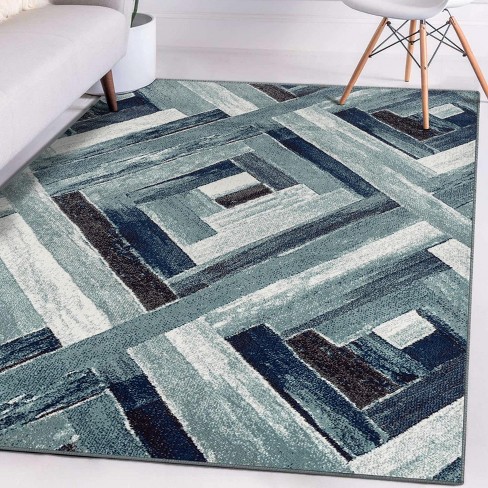 Luxe Weavers Abstract Stripe Brown 4x5 Area Rug : Target