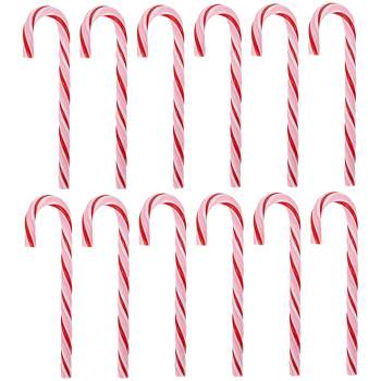 Northlight Peppermint Candy Cane Christmas Ornaments - 7" - Red and White - 12 ct