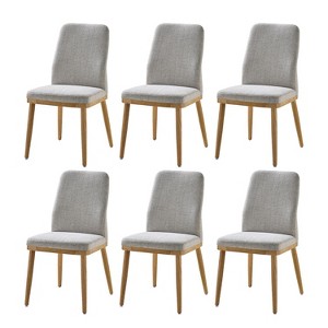 Emilia Mid-century Modern Upholstered Dining Chair Set of 6|ARTFUL LIVING DESIGNS-GREY - 1 of 4