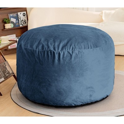 NicBex 4 Ft Velvet Bean Bag Chair,Plush Lazy Sofa with High-Rebound Memory Foam for Living Room,Dining Room,Bedroom,Hallway