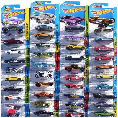 Hot Wheels 1:64 Scale Die-Cast Metal Collectible Cars - 24-Pack Assorted Styles in Original Individual Packaging