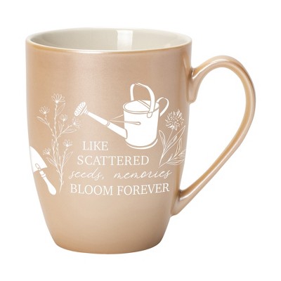 Elanze Designs Like Scattered Seeds Memories Bloom Forever Pearlescent Sand 10 ounce New Bone China Coffee Cup Mug