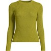 Lands' End Women's Cotton Blend Marl Ribbed Crew Neck Sweater - 3 of 3