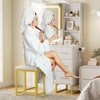 Vanity Desk with Mirror and Lights, Makeup Vanity Desk with Sliding LED Lighted Mirror, Power Outlet - 4 of 4