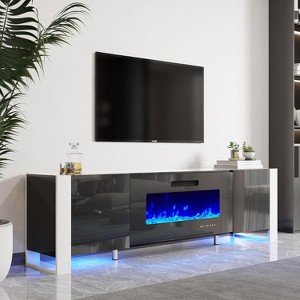AMERLIFE U-Shaped Legs Fireplace TV Stand with Fireplace - 1 of 4