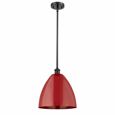 Plymouth Dome - 1 Light Stem Hung Pendant In Industrial Style-12.75 Inches Tall and 12 Inches Wide
