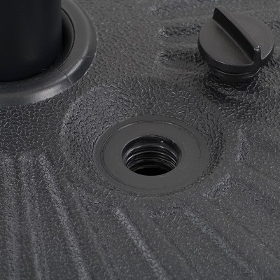 Heavy Duty Round Gray Metal Patio Umbrella Base