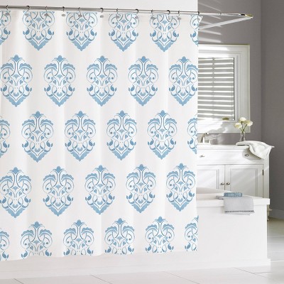 72"x72" Crest Shower Curtain Blue - Cassadecor