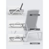 45.0” Patio Chaise Lounge Adjustable Aluminum Pool Lounge Chair with Arms - 3 of 4