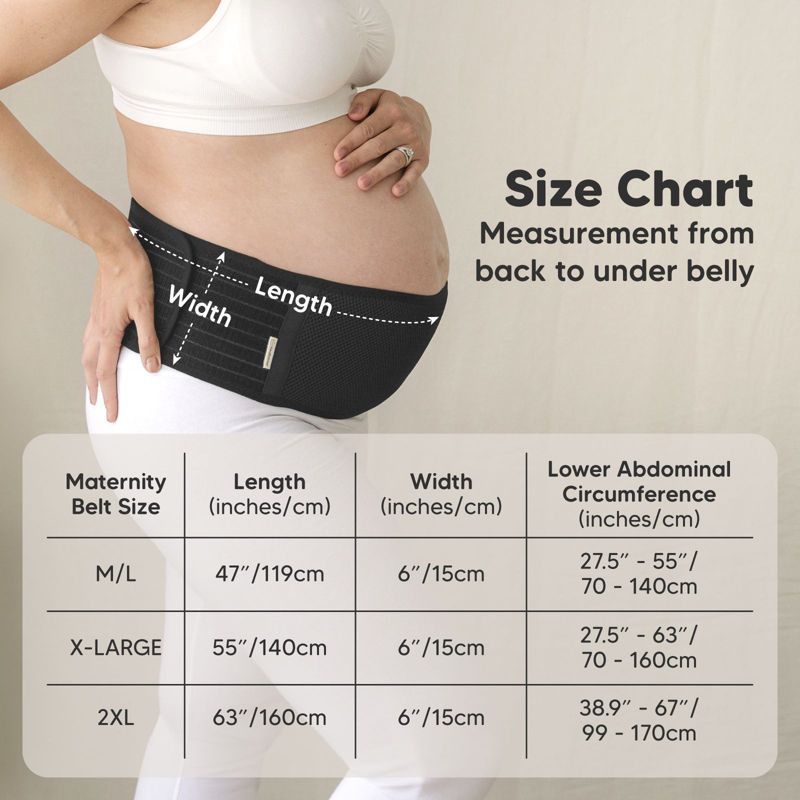 KeaBabies Maternity Belly Band for Pregnancy, Soft & Breathable Pregnancy Belly Support Belt, 6 of 11