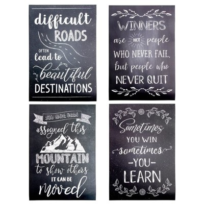 Chalkboard Design Motivational Quote Posters, 13x19 Inches, 20-Pack