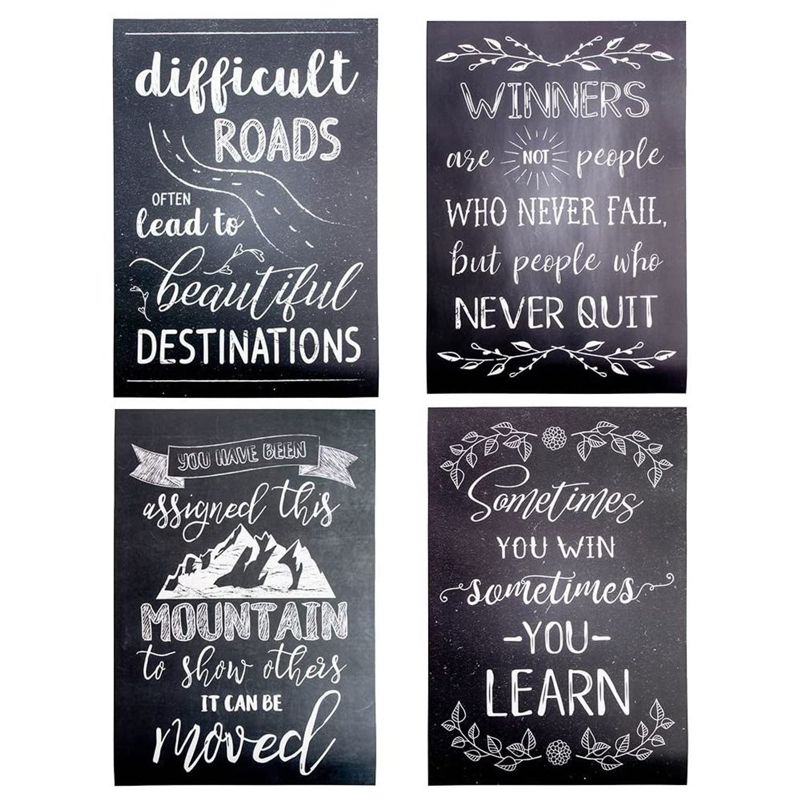 Best Paper Greetings 20 Pack Motivational Posters in Chalkboard Design, Inspirational Quotes for Teacher Supplies, Classroom Signs for Walls, 13 x 19", 5 of 10