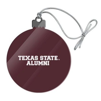 Texas State Alumni Acrylic Christmas Tree Holiday Ornament