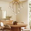CityFurn 7-Light 34" Modern Glass Round Chandelier for Dining Room - 4 of 4
