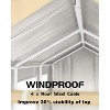 10'x20' Heavy Duty Wind-Resistant Carport, Reinforced Portable Garage Shelter with 180g PE Canopy and Dual Doors, All-Weather Protection for Trucks - 4 of 4