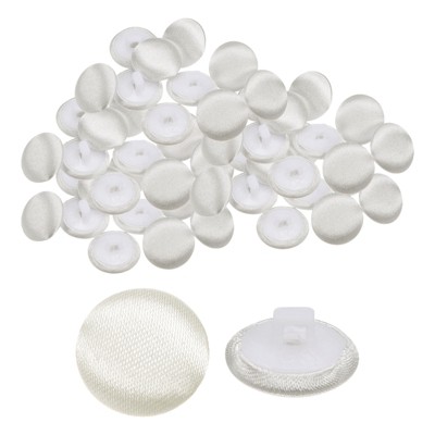 Unique Bargains Bridal Wedding Dress Suit DIY Satin Shiny Sewing Buttons 50 Pcs