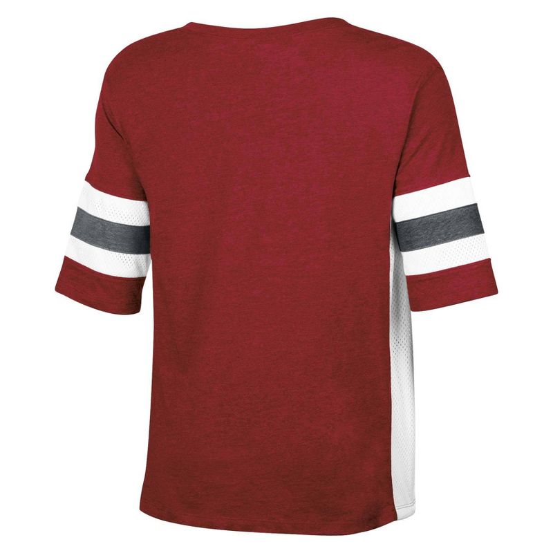 NCAA Alabama Crimson Tide Women's V-Neck Mesh Side T-Shirt, 2 of 4