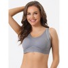 Allegra K Women's Non-wire Lightly Push Up Workout Comfort Sleeveless Sports Bras 2 Packs - 4 of 4