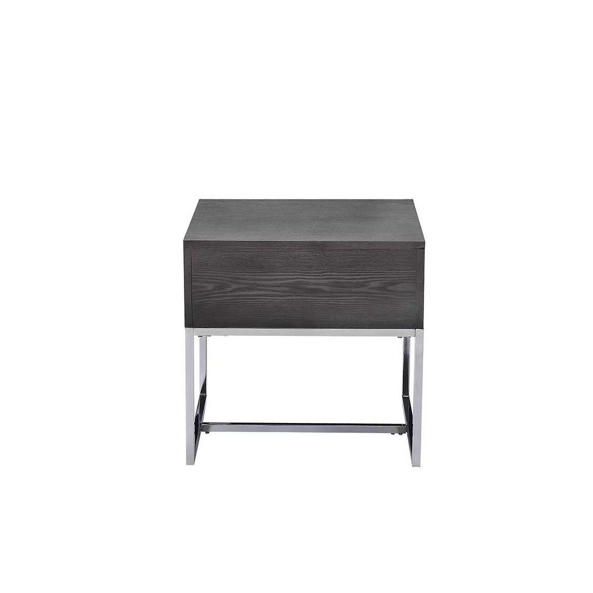 Acme Furniture Iban Accent Table Gray Oak/Chrome Finish - thumbnail 8