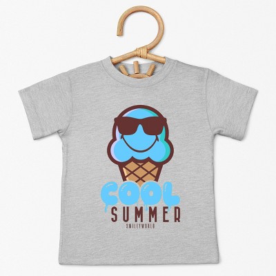 The Juniper Shop SmileyWorld Cool Summer Ice Cream Blue Toddler Short Sleeve Tee