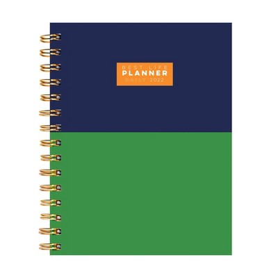 2022 Luxe Planner 9"x7" Daily/Monthly Best Color Block Best Life - The Time Factory