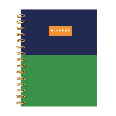 2022 Luxe Planner 9"x7" Daily/Monthly Best Color Block Best Life - The Time Factory