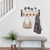 Sorbus 24 Inch Floating Wall Shelf with 5 Heavy Duty Hooks – for Entryway, Bathroom, Bedroom, Kitchen, or Mudroom - 2 of 4