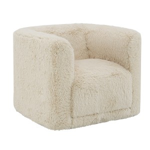 Yakety Yak Sand Swivel Chair with Tight Seat & Back Cushion and 360-Degree Swivel for Living Room - 1 of 4