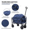 RISOKEYS Foldable Utility Beach Wagon Cart , Heavy Duty Utility Wagon Grocery Cart,3pcs Plastic Liner Bag,for Gardening, Beach, Picnics - 4 of 4