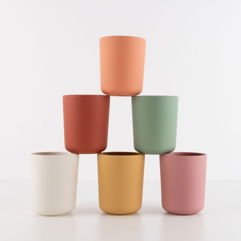 Meri Meri Earthy Reusable Bamboo Cups (Pack of 6), 1 of 9
