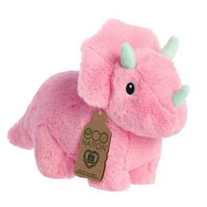 Aurora Small Trix Triceratops Eco Nation Eco-Friendly Stuffed Animal Pink 6" - 1 of 4