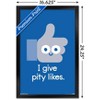 Trends International David Olenick - I Give Pity Likes Framed Wall Poster Prints - 3 of 4