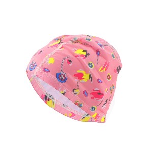 Unique Bargains Elasticity Plum Blossoms Pattern Swim Cap 5.91"x9.25" 1 Pc - 1 of 4