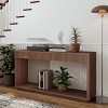 60" Modern 2-Drawer Console Table with Solid Wood Veneer,Entryway Console Table Behind Couch with Hidden Storage for Home Office-Coolbibila - 2 of 4