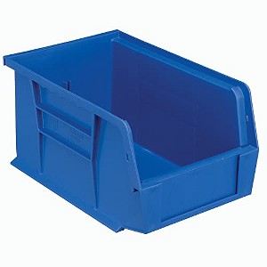 Quantum Storage Systems Bin, Stacking Or Hanging, 6"W X 9-1/4"D X 5"H, Front/Back/Side Grips, Anti-Slide Lock - 1 of 1