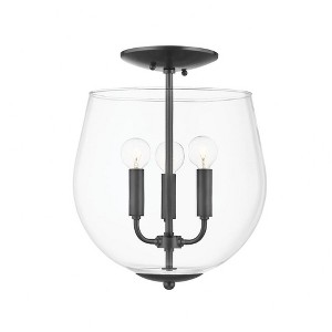 Mitzi Bobbi 3 - Light Semi-Flush Mount in  Old Bronze Clear Shade - 1 of 1