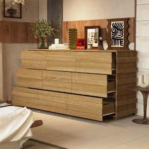 Famapy Modern Horizotal Dresser Nine - Drawer Wood Chest of Closet for Bedroom - Stylish and Spacious Storage - 1 of 4