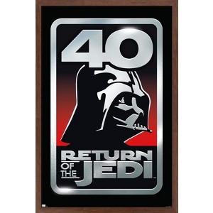 Trends International Star Wars: Return of the Jedi - 40th Vader Logo Framed Wall Poster Prints - 1 of 4
