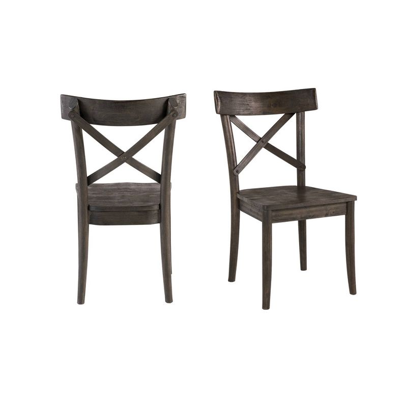Calhoun Wooden Side Chair Set Dark Brown - Picket House Furnishings, 1 of 13