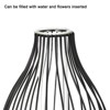 Unique Bargains Flower Plant Container Glass Tube Metal Rack Stand Clear Vase 9.4" x 6.1" - 4 of 4
