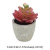 Unique Bargains Artificial Plants Plastic Pink 2.36"x2.36"x2.76" 1 Pcs - 3 of 4