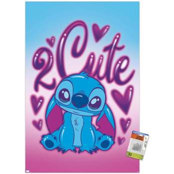 Disney Lilo and Stitch - Angel and Stitch Wall Poster with Push Pins,  14.725 x 22.375 